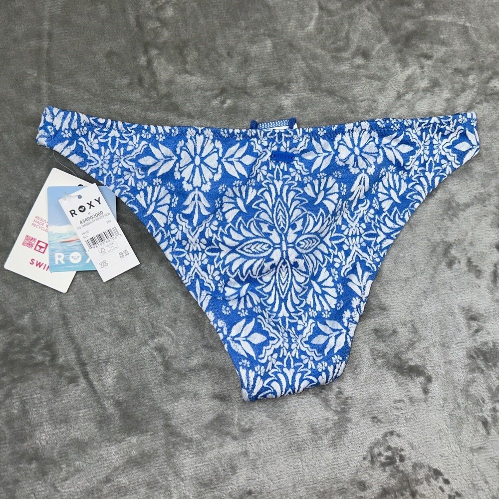 ROXY MEDIUM BIKINI BOTTOM Tile Tranquility Hipster Moderate  cottage core - Picture 3 of 10